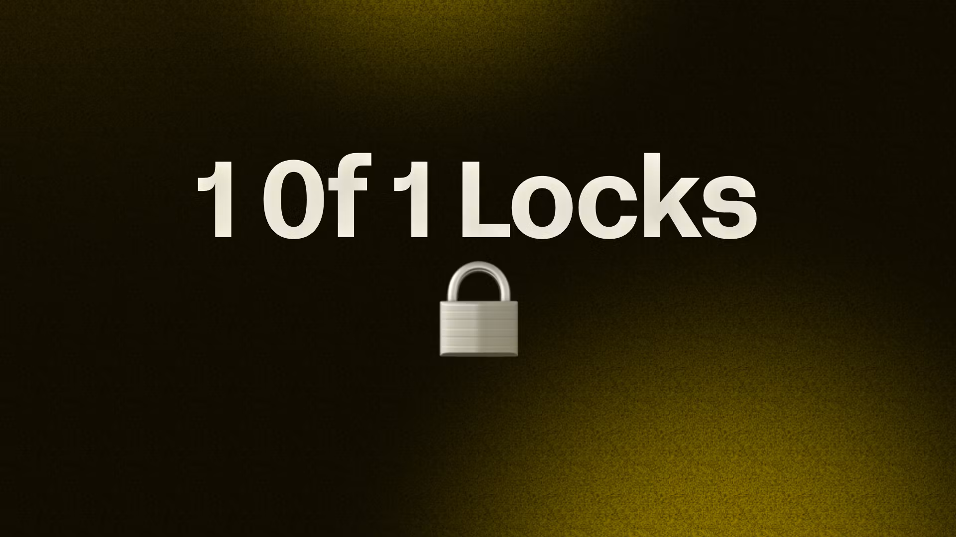 1 OF 1 LOCKS 🏆