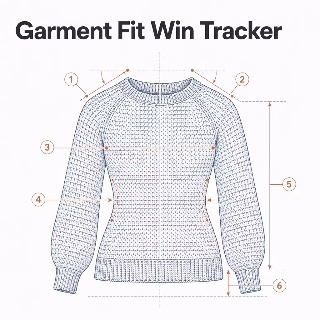 Crochet Fit Blueprint Template for Tops & Sweaters