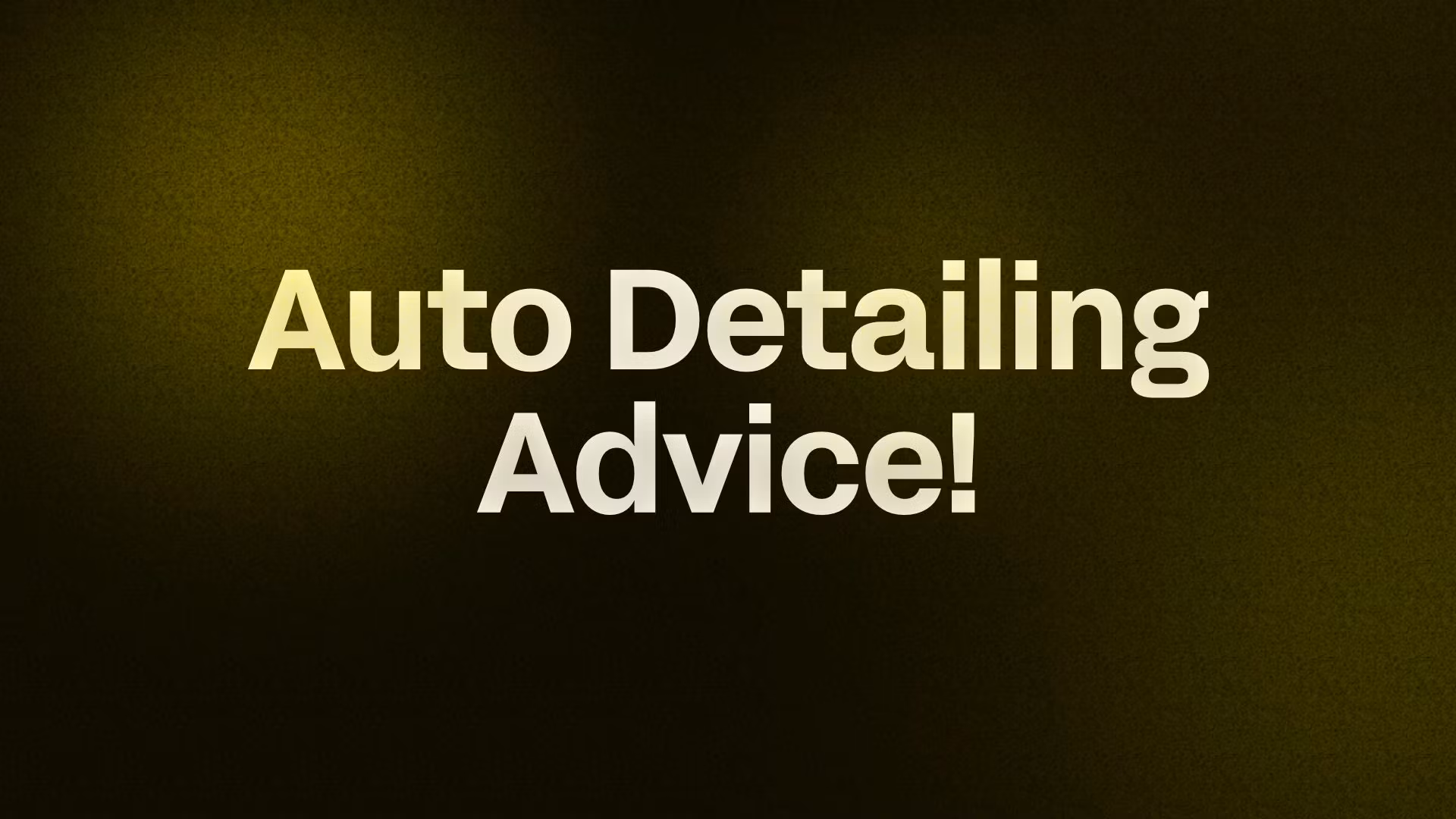 Detailing advice community 