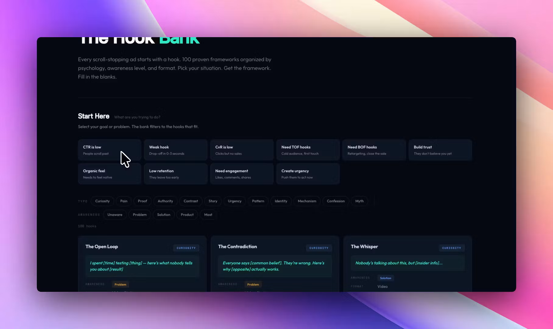 100 Proven Hook Frameworks