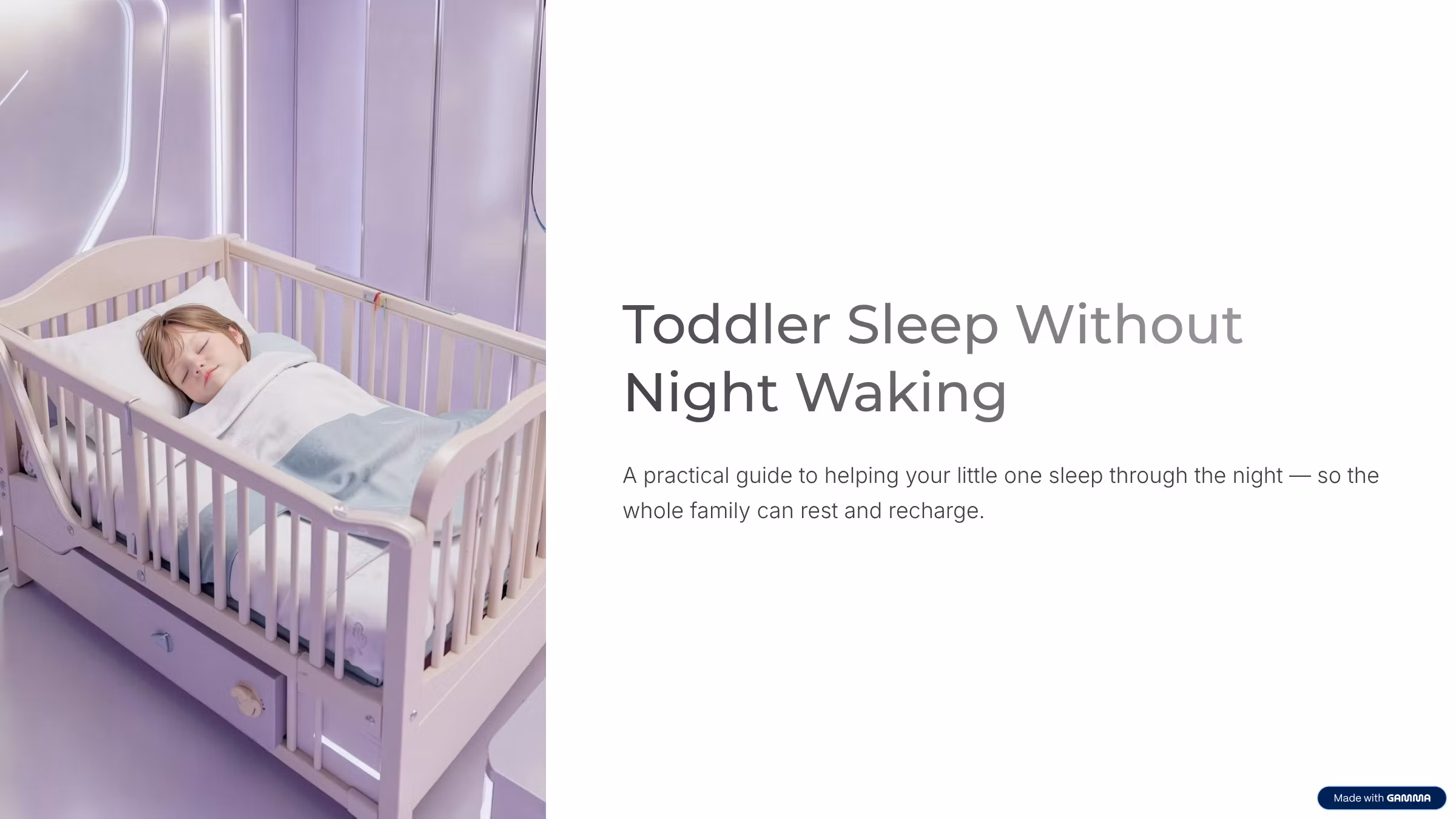 Toddler Sleep Without Night Waking