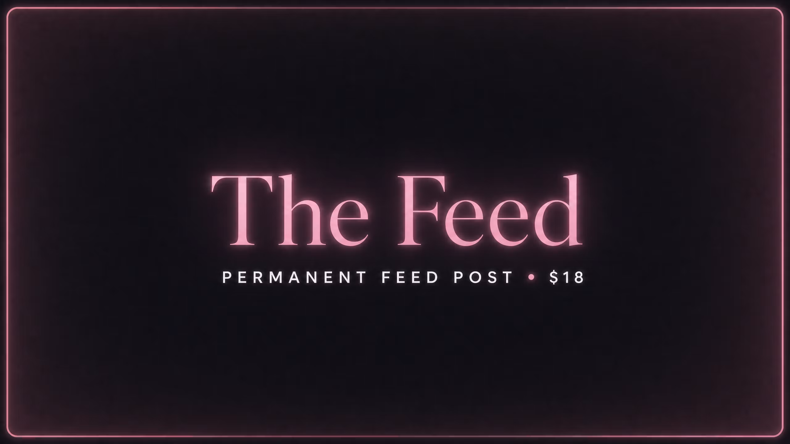 Permanent Feed Post ($18)