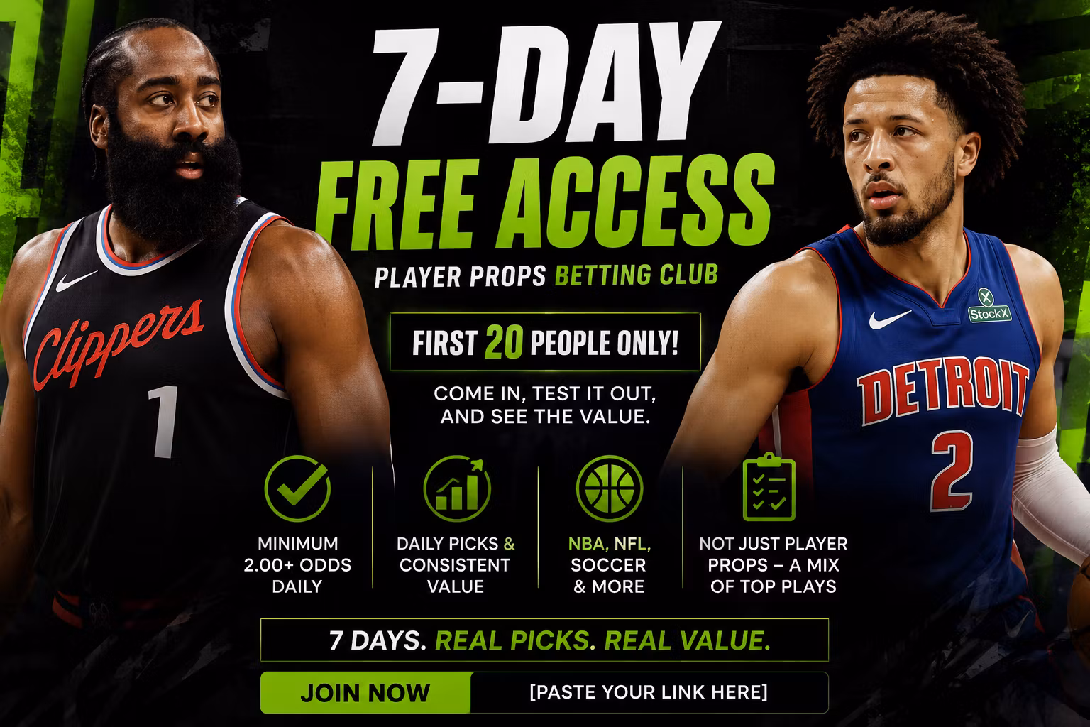 NBA Props 7 days Free