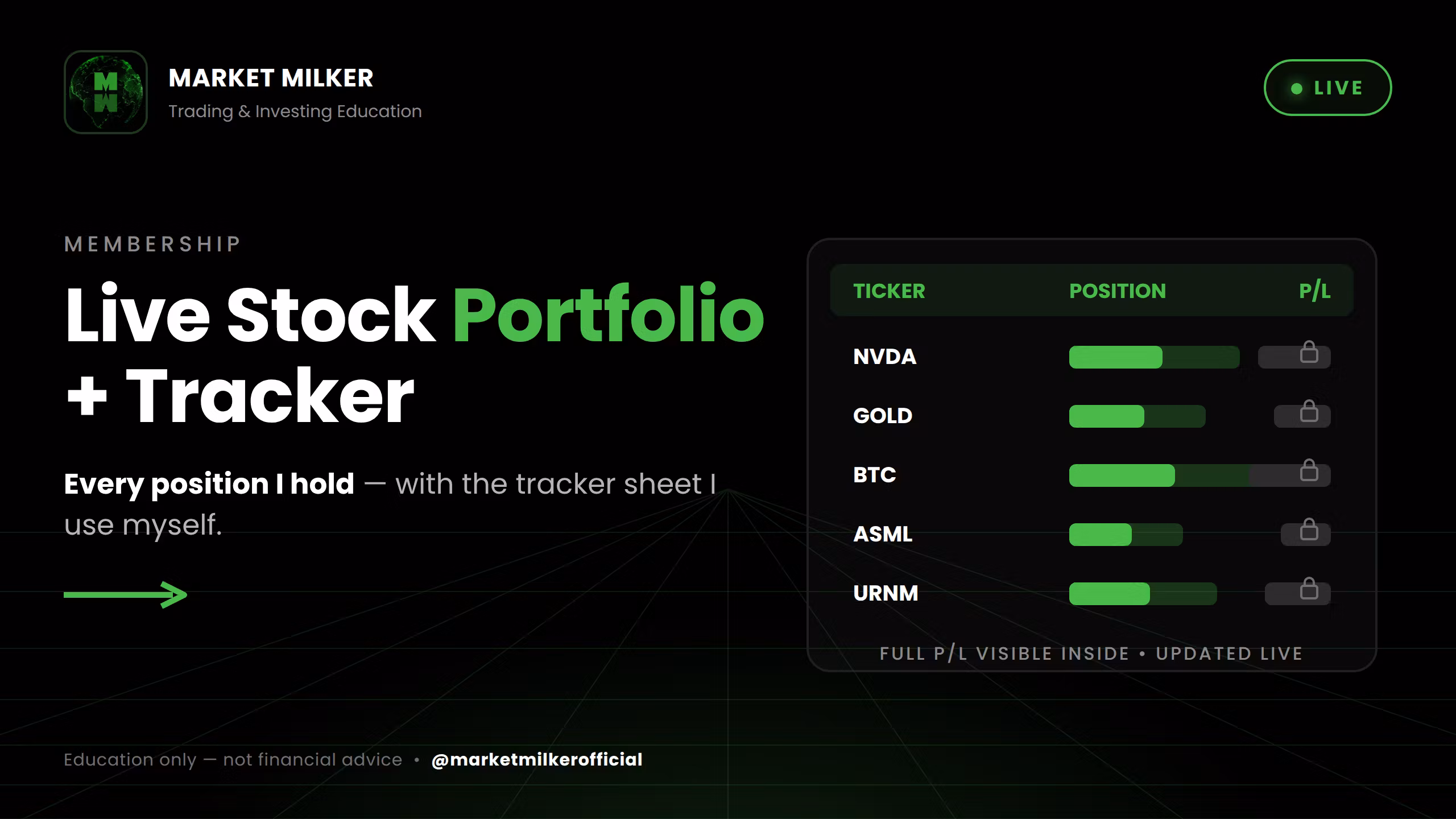 Live Stock Portfolio + Tracker Sheet