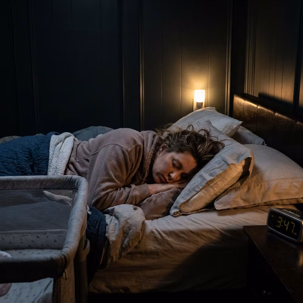 Step by step sleep routine for new moms. 