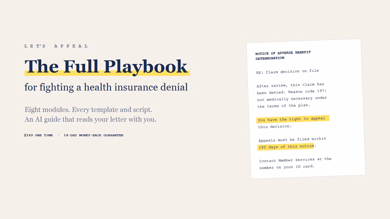 Let's Appeal: The Full Playbook