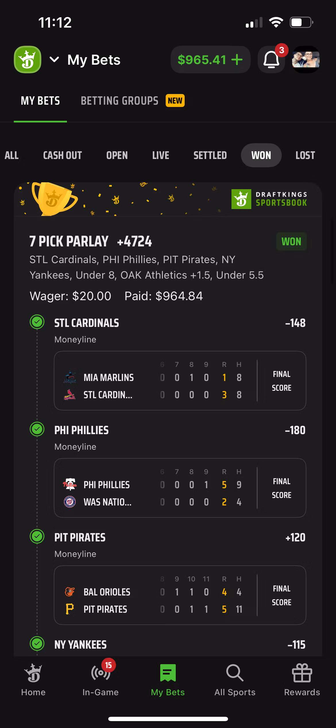Elite sports betting