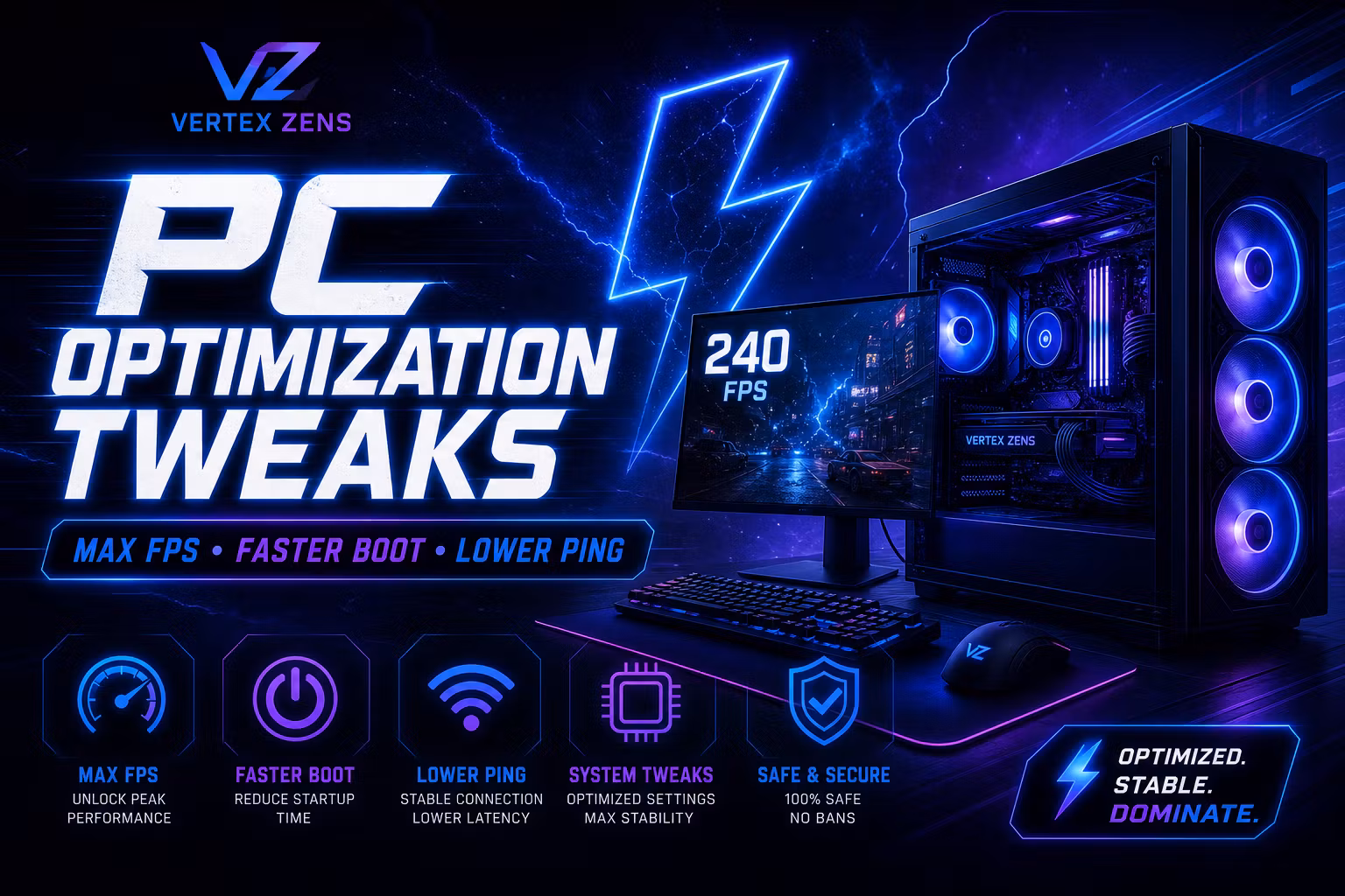 PC Optimization Tweaks — Max FPS, Faster Boot & Lower Ping