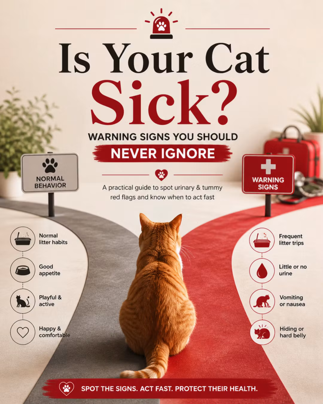 Cat Urinary And Tummy Red Flags