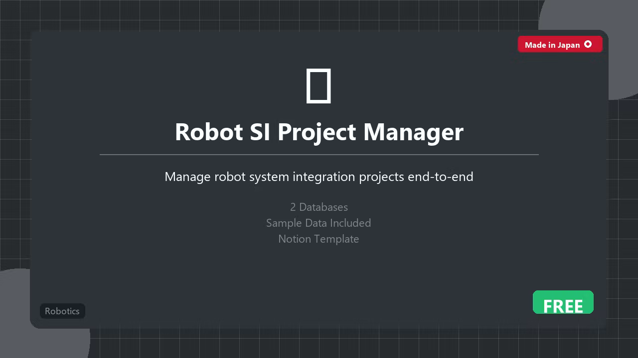 🤖 Robot SI Project Manager