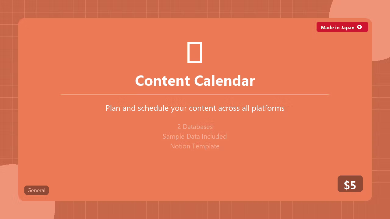 📅 Content Calendar