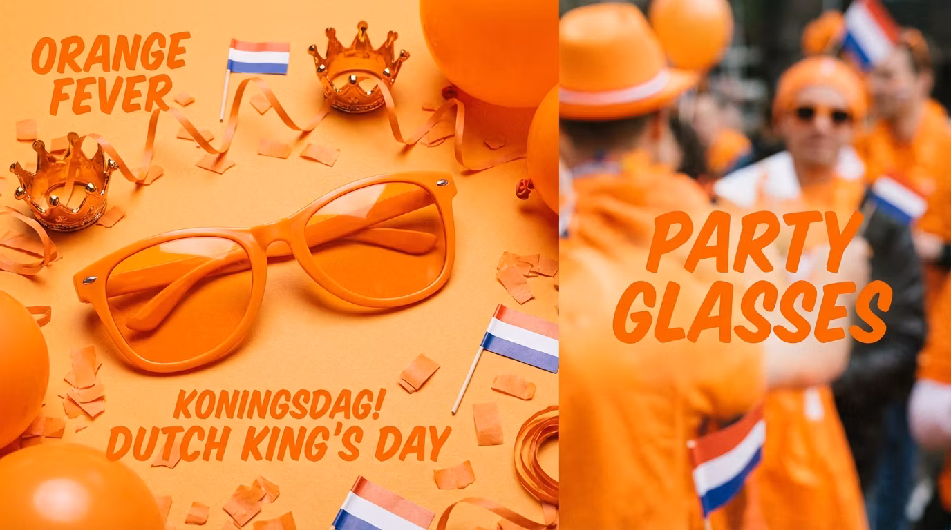 Oranje Party Bril