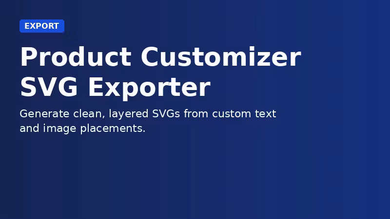 Product Customizer SVG Exporter