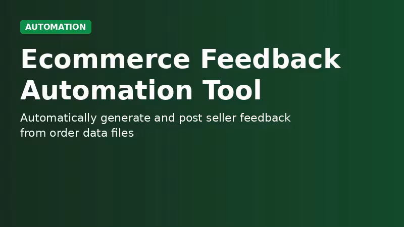Ecommerce Feedback Automation Tool