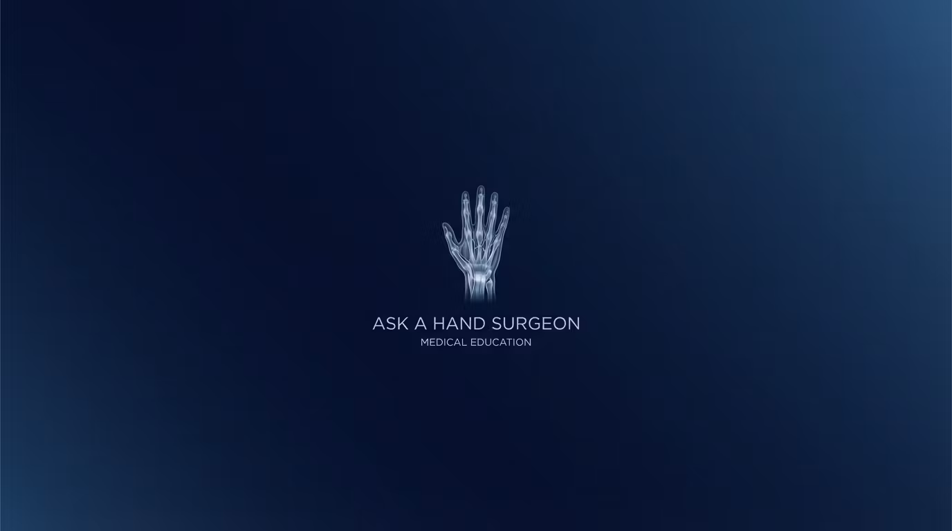 Ask a Hand Surgeon