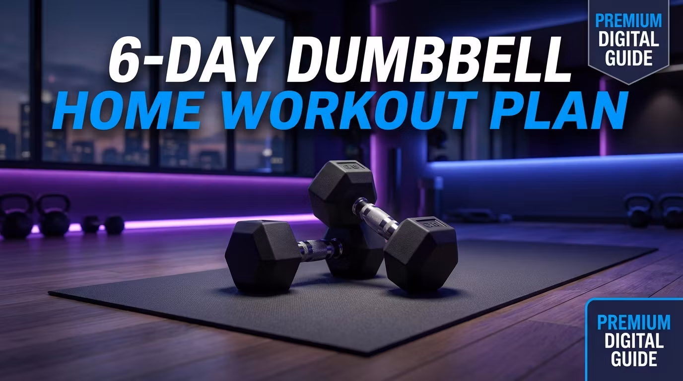 6-Day Dumbbell Home Workout Plan 🏋️‍♀️