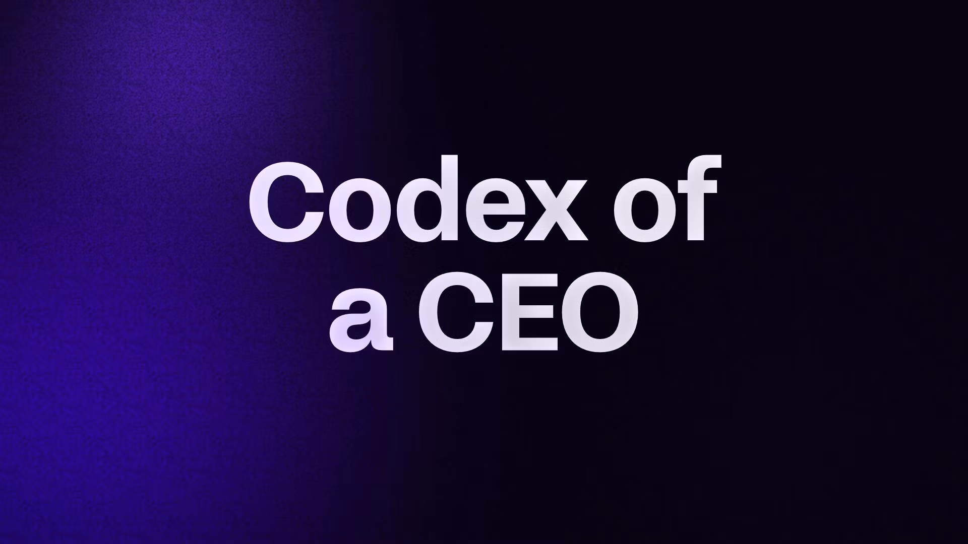 Manual for successful CEOs