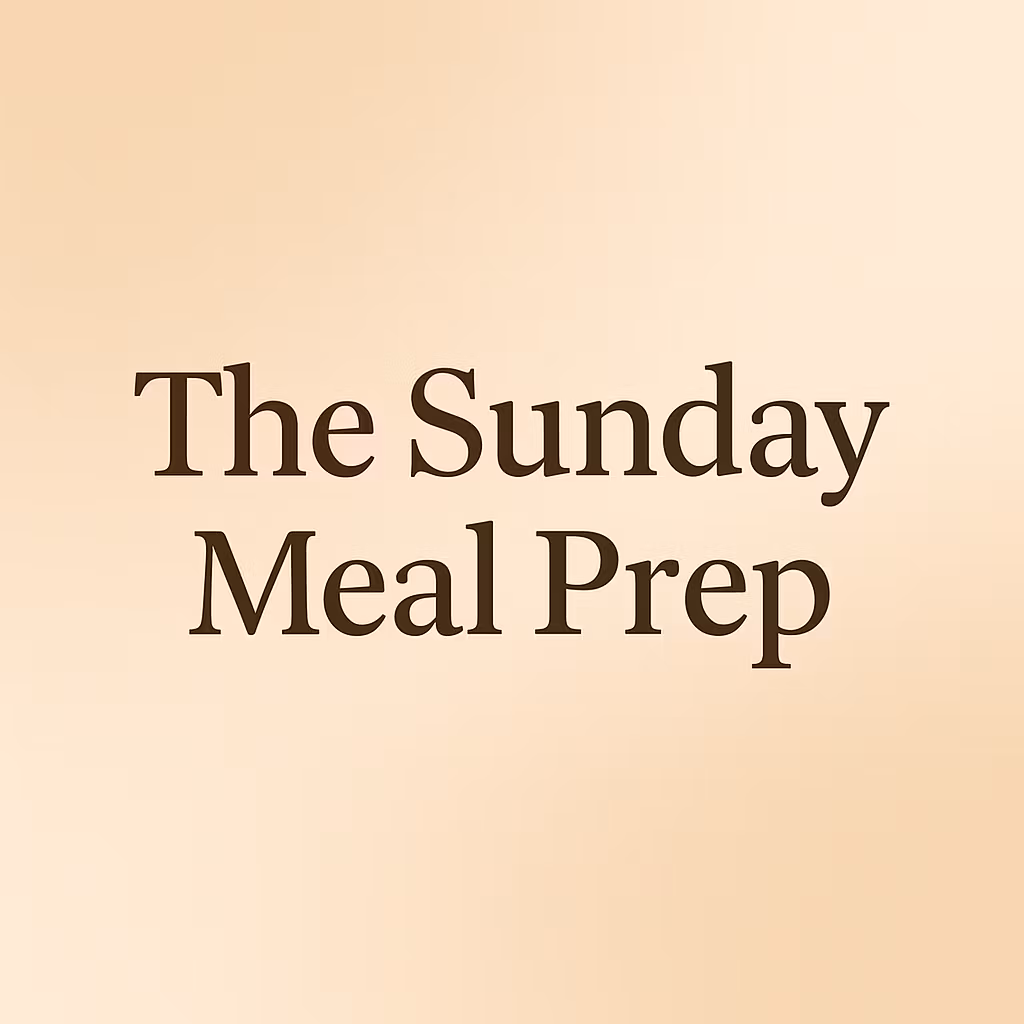 Meal Prep for Solo Parents