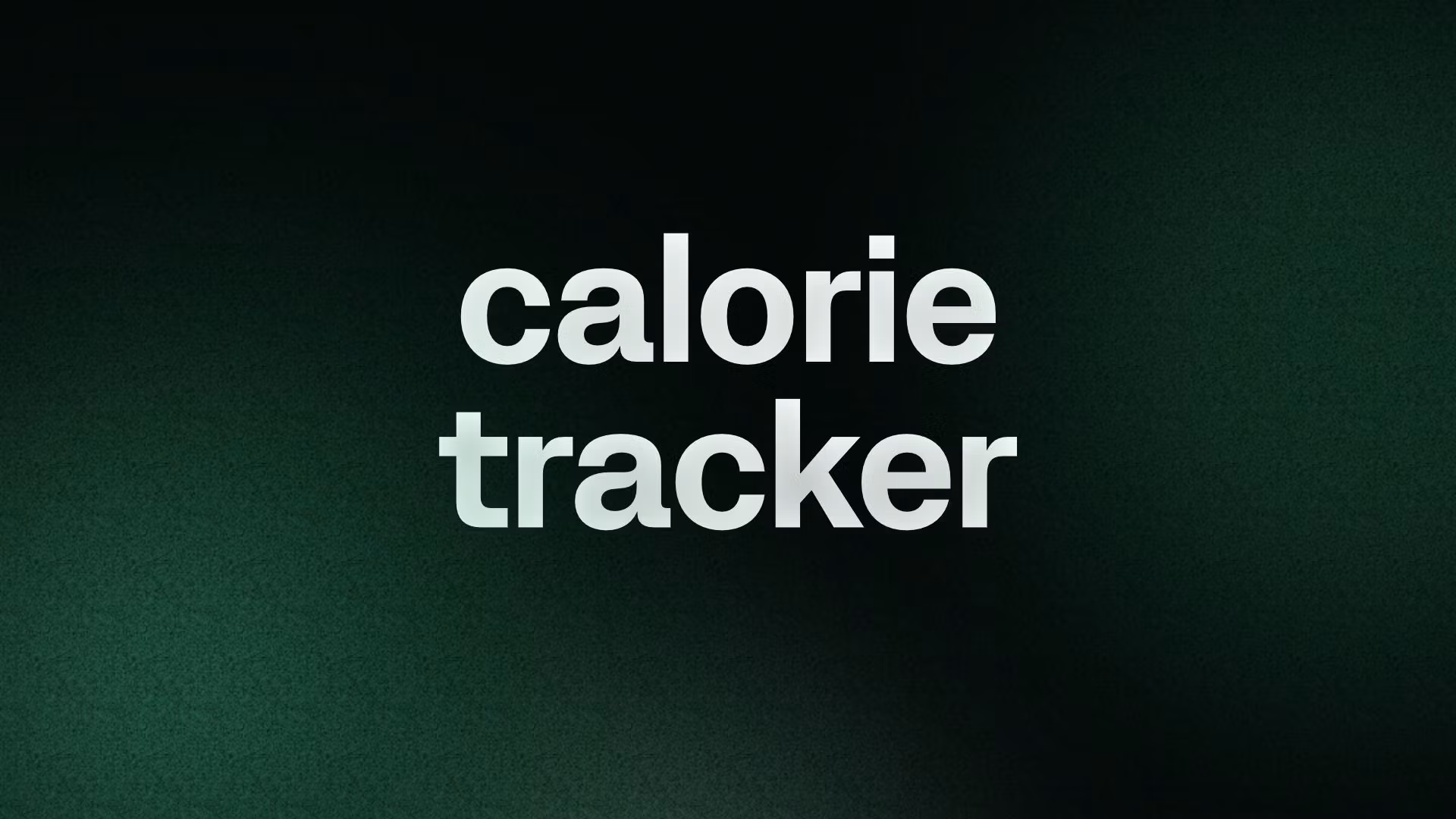calorie tracker