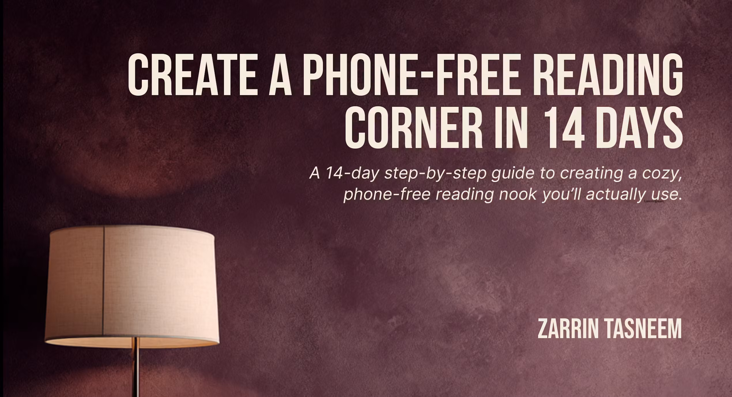 Create a Phone-Free Reading Corner