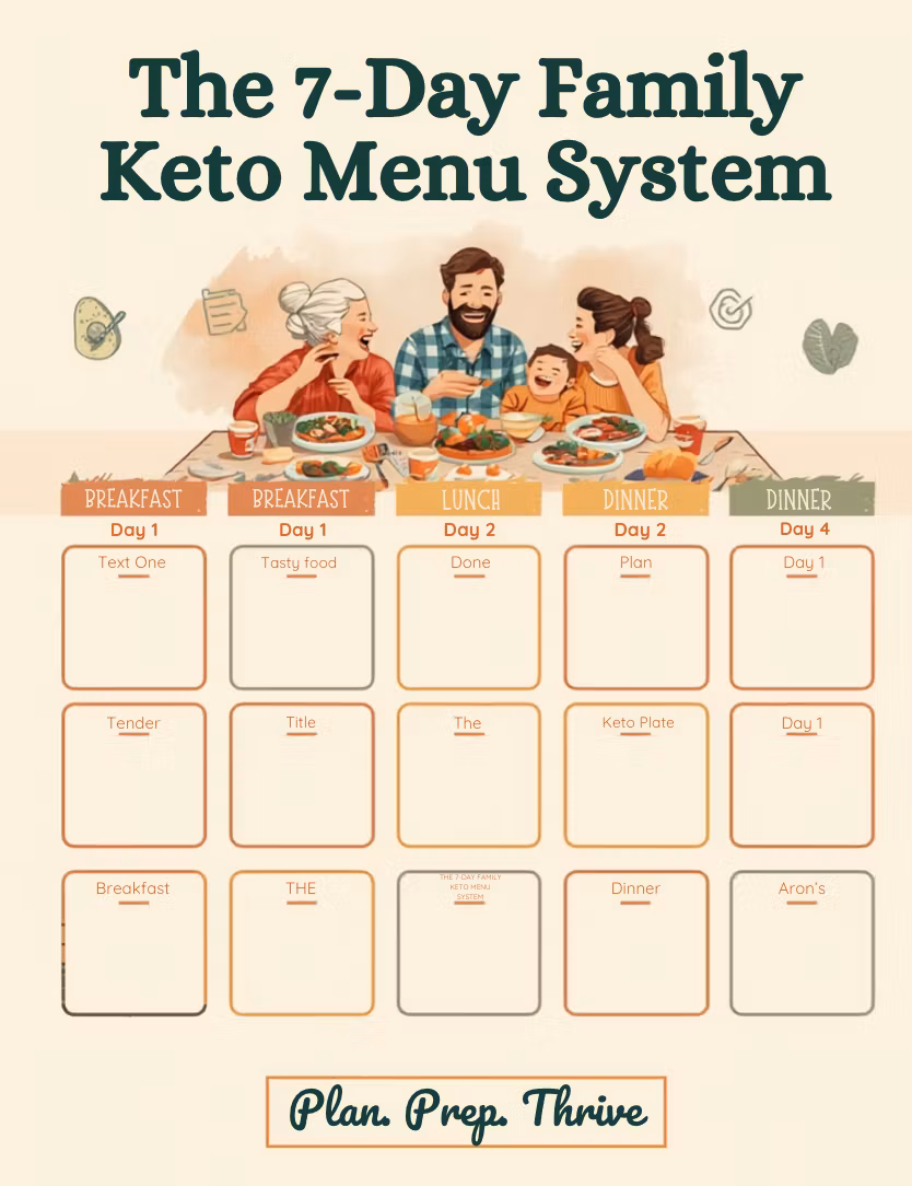 7-Day Family Keto Menu: Shop & Prep!