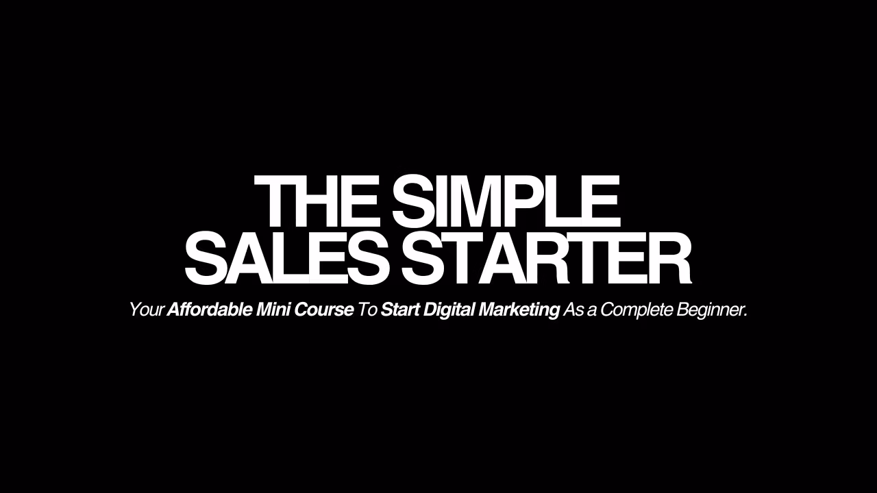 Simple Sales Starter