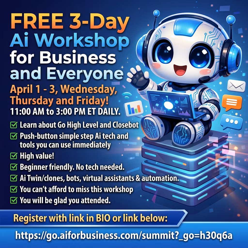 FREE Ai workshop for Business & Everyone