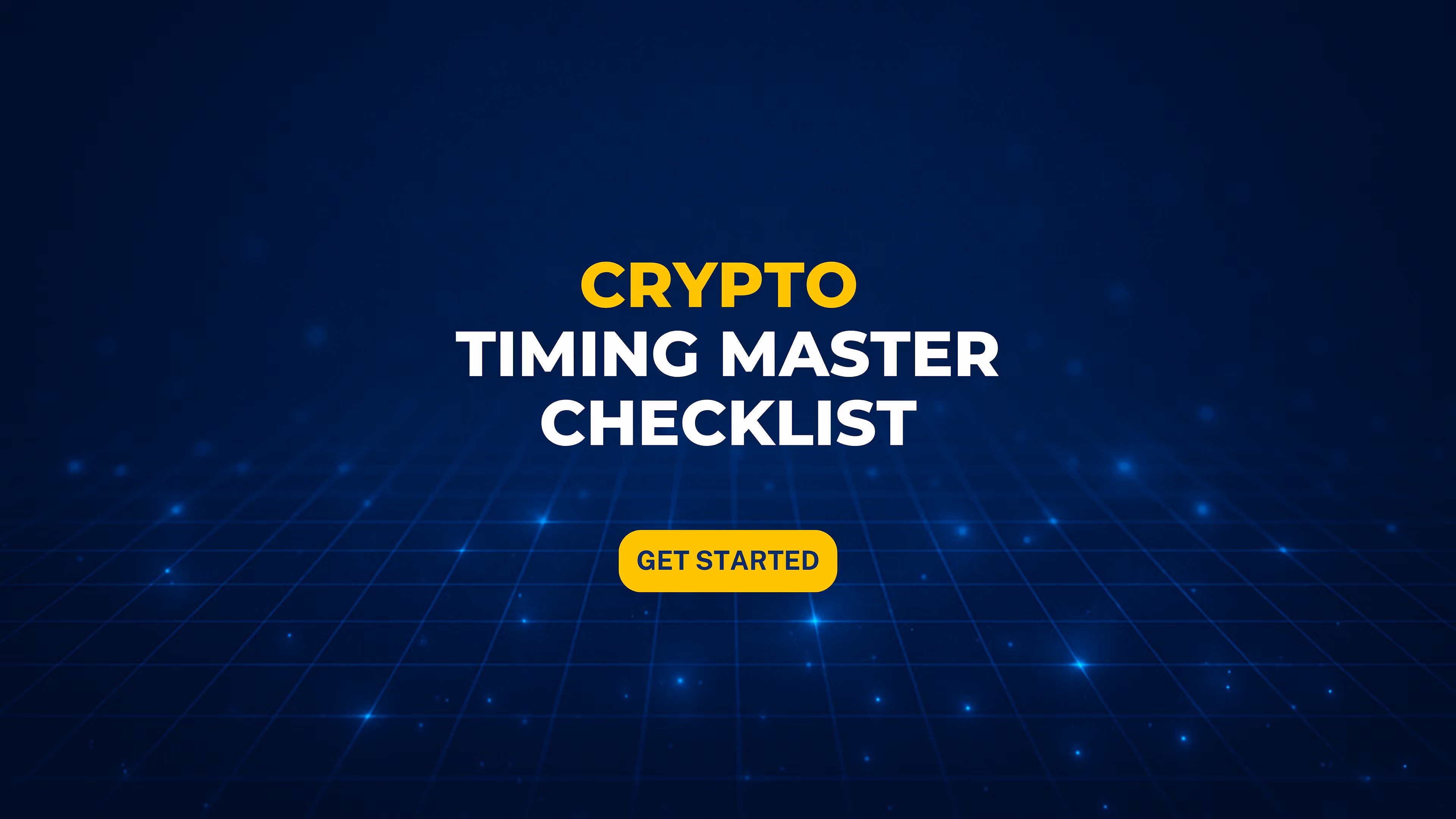 Crypto Timing Master Checklist