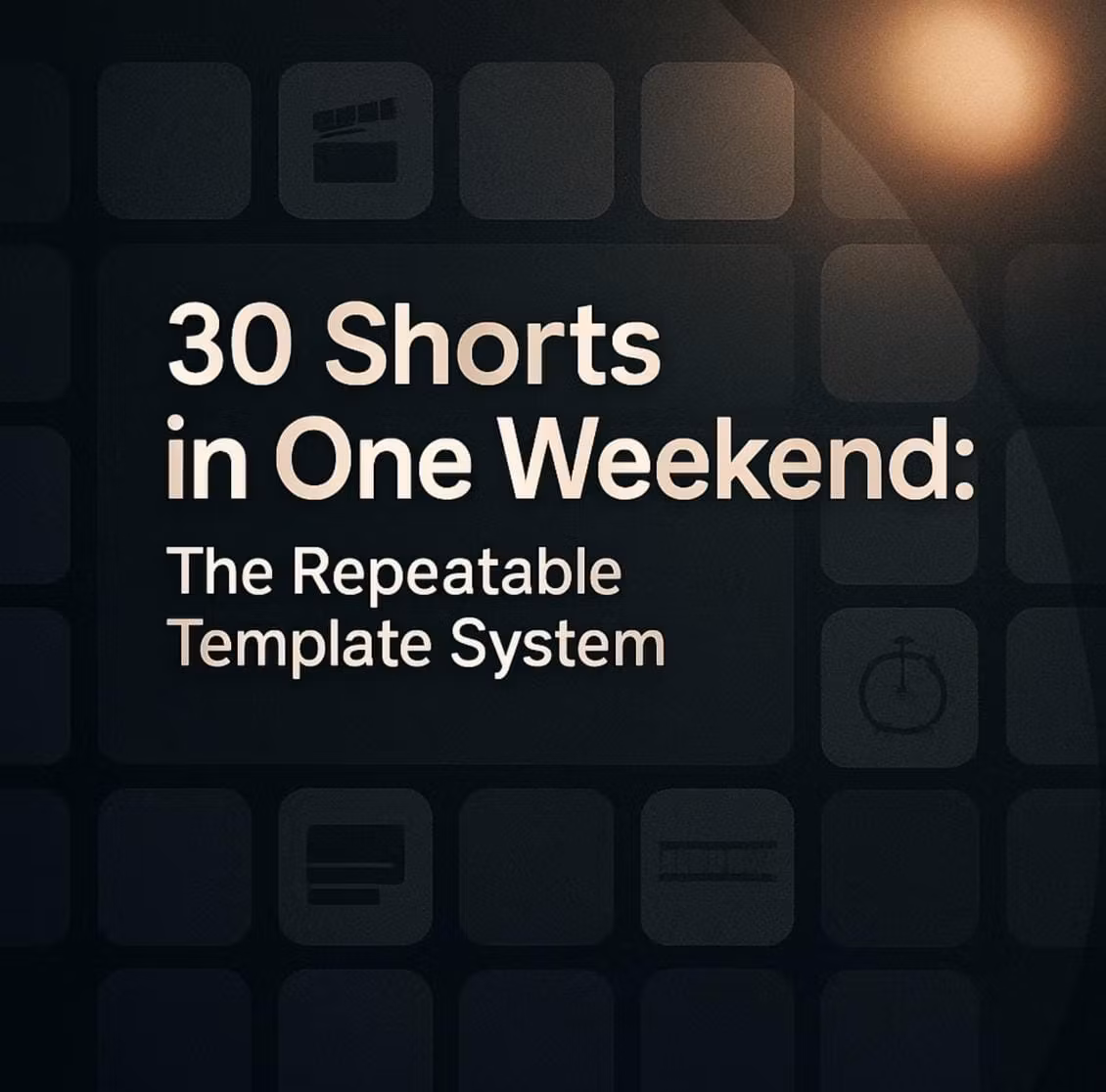 30 Shorts in One Weekend