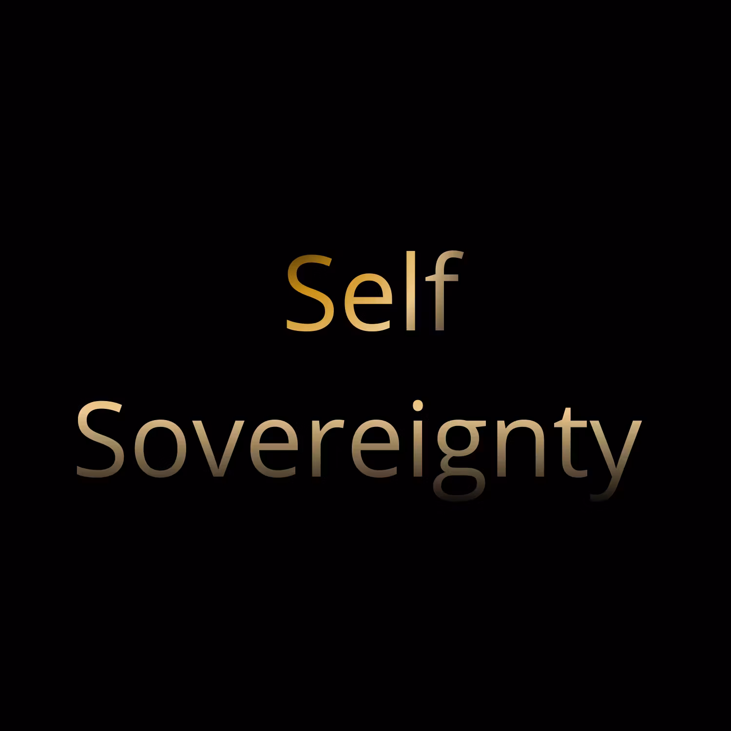 Self Sovereignty