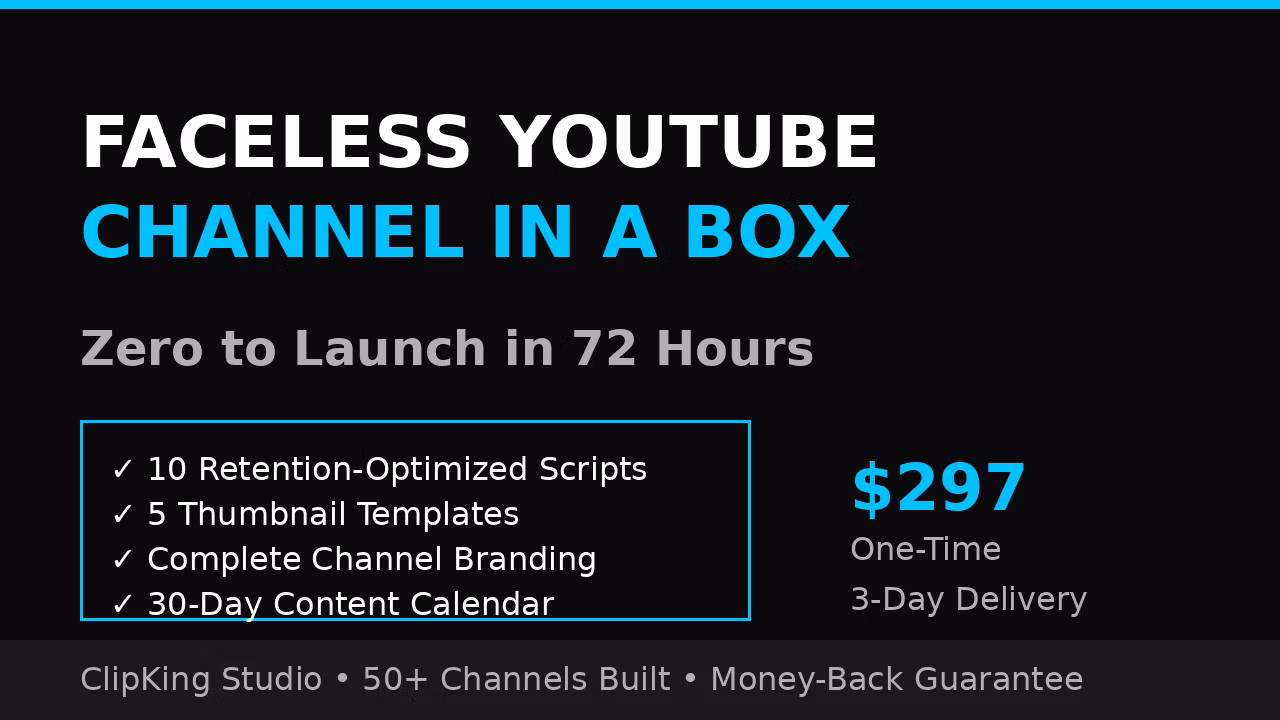 ClipKing's Faceless YOUTUBE Channel Box