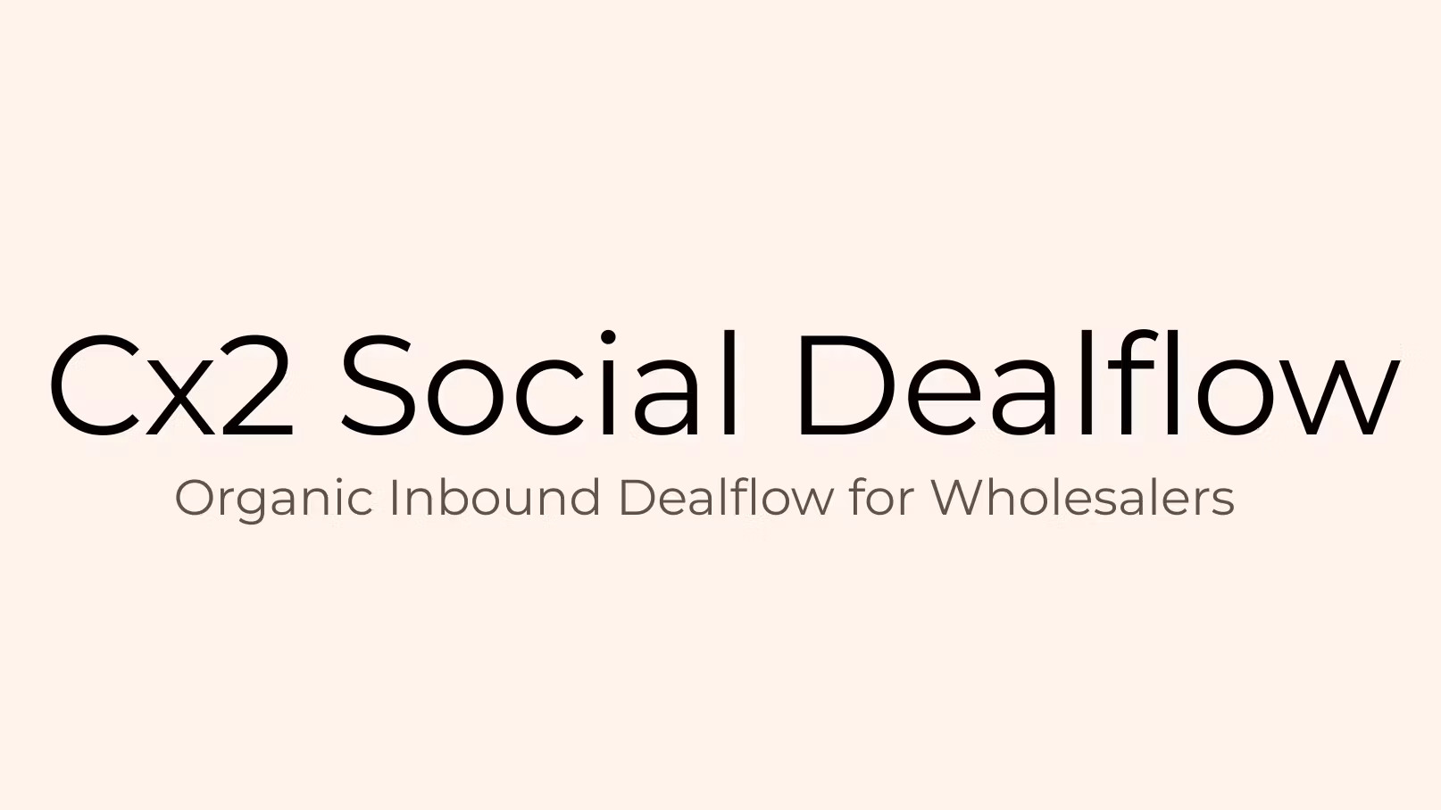 Social Dealflow