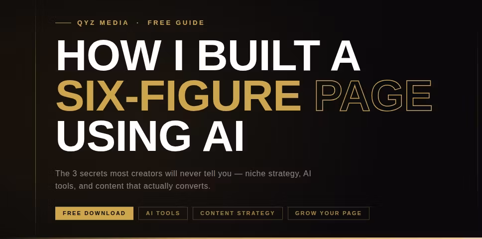 How I Built a 6 Figure page