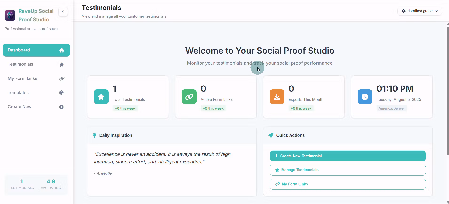 Rave Up Social Proof Studio 