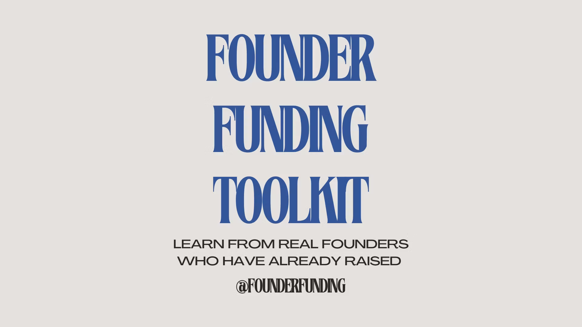 Founder Funding Toolkit
