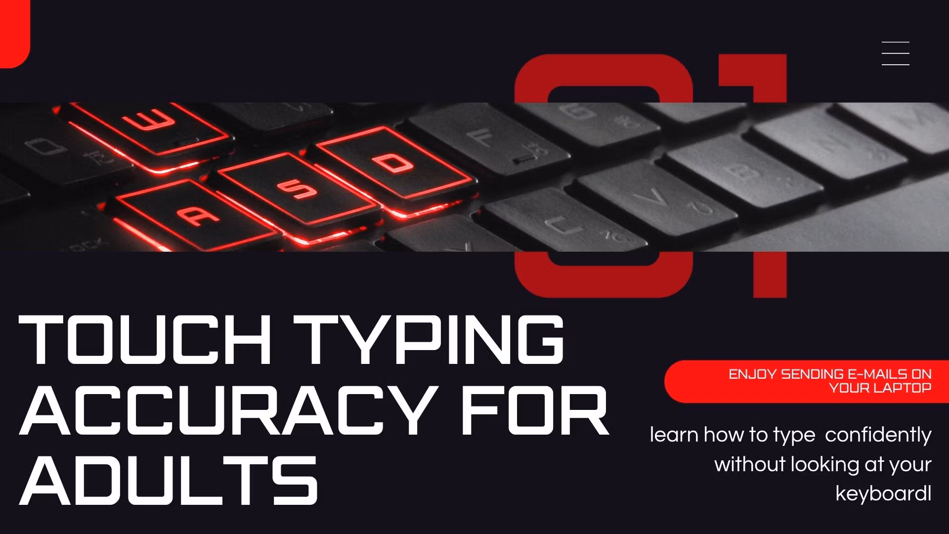 Touch Typing Accuracy for Adults