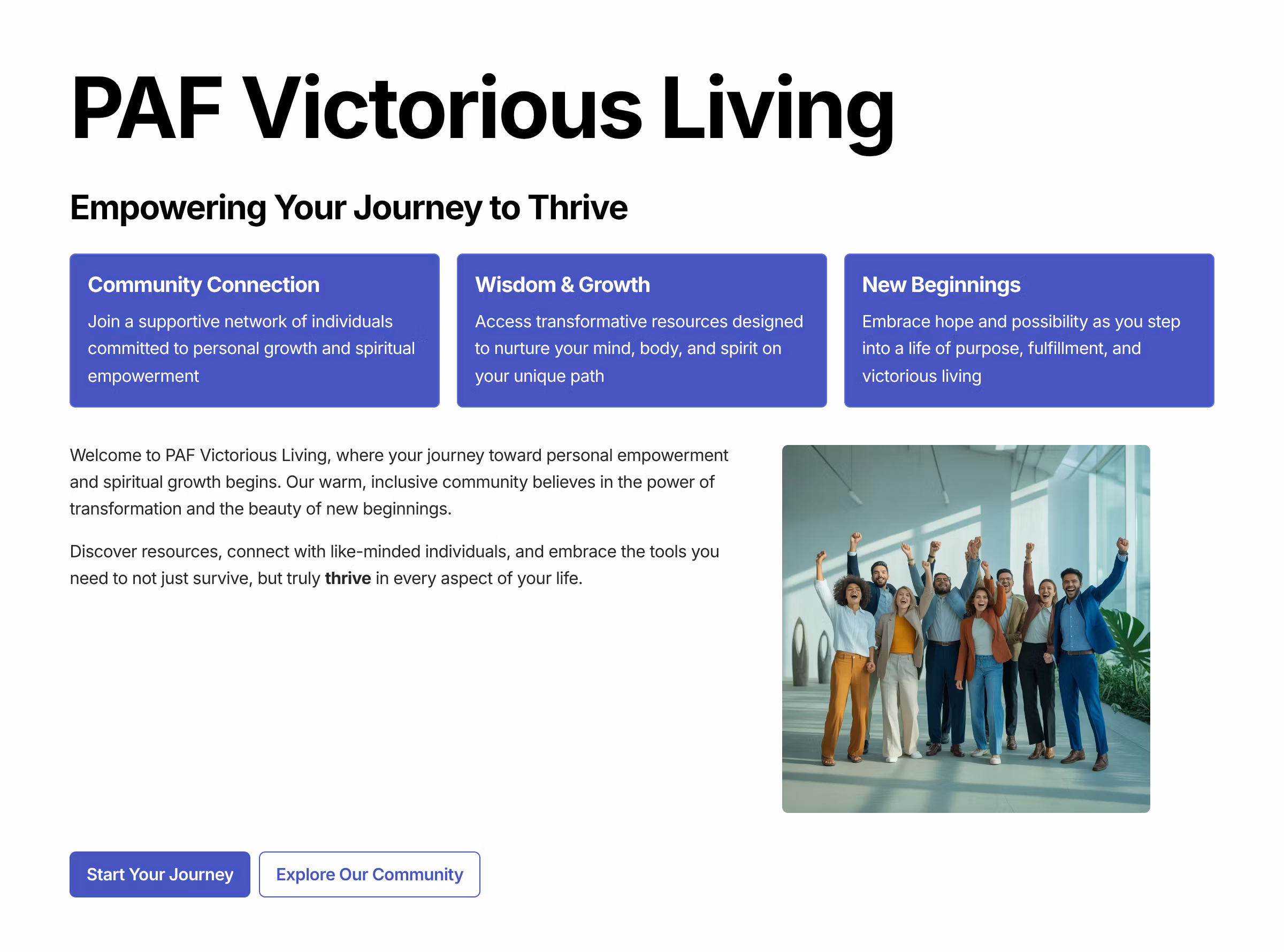 PAF Victorious Living