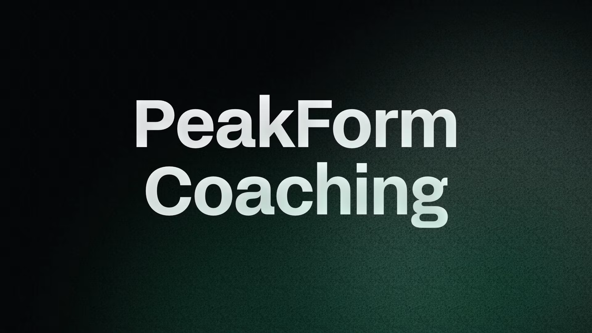 PeakForm Athlete Blueprint