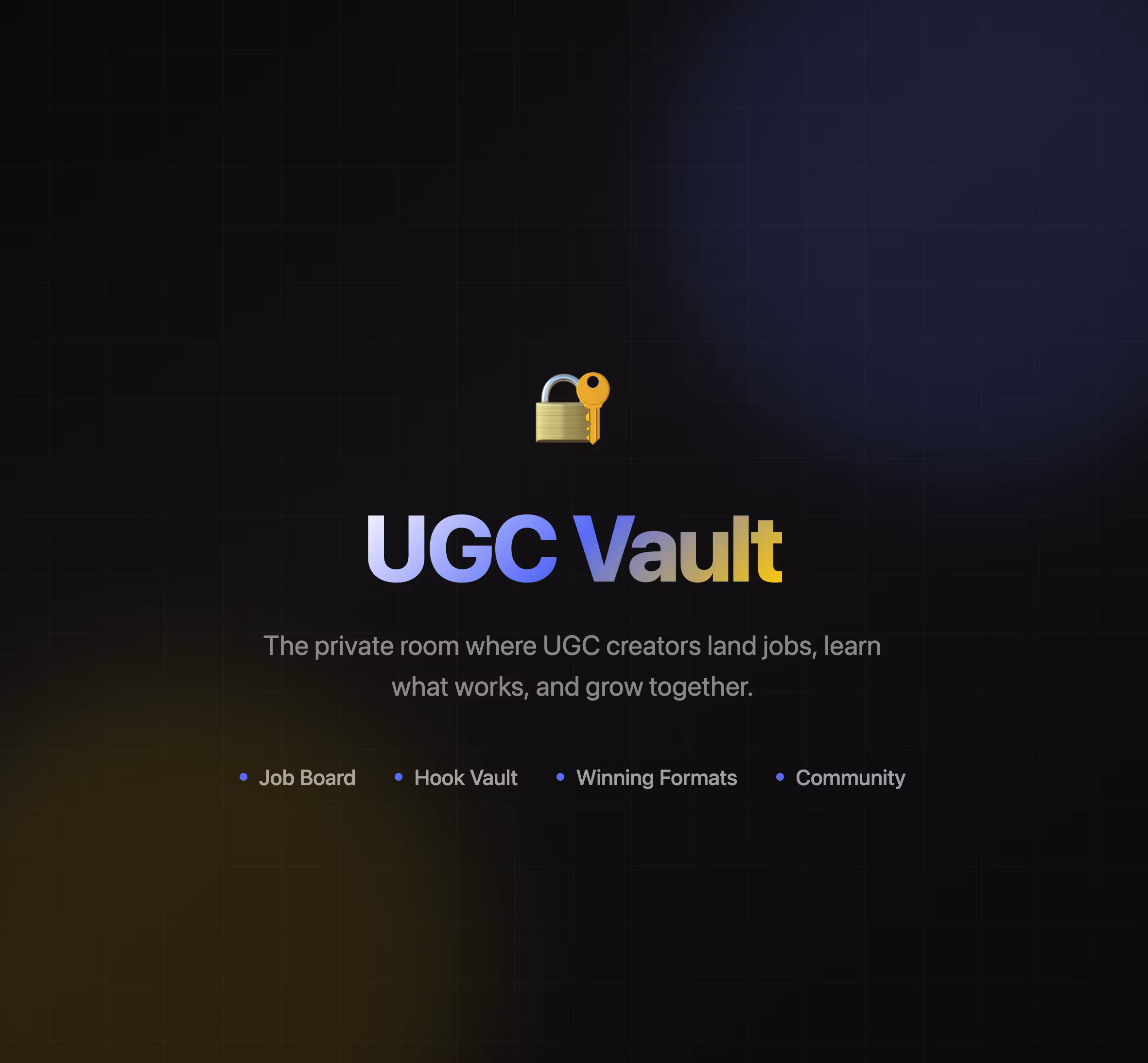 UGC Vault