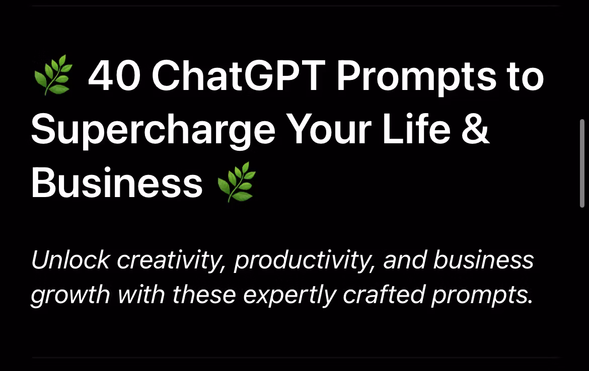 40 ChatGPT Prompts