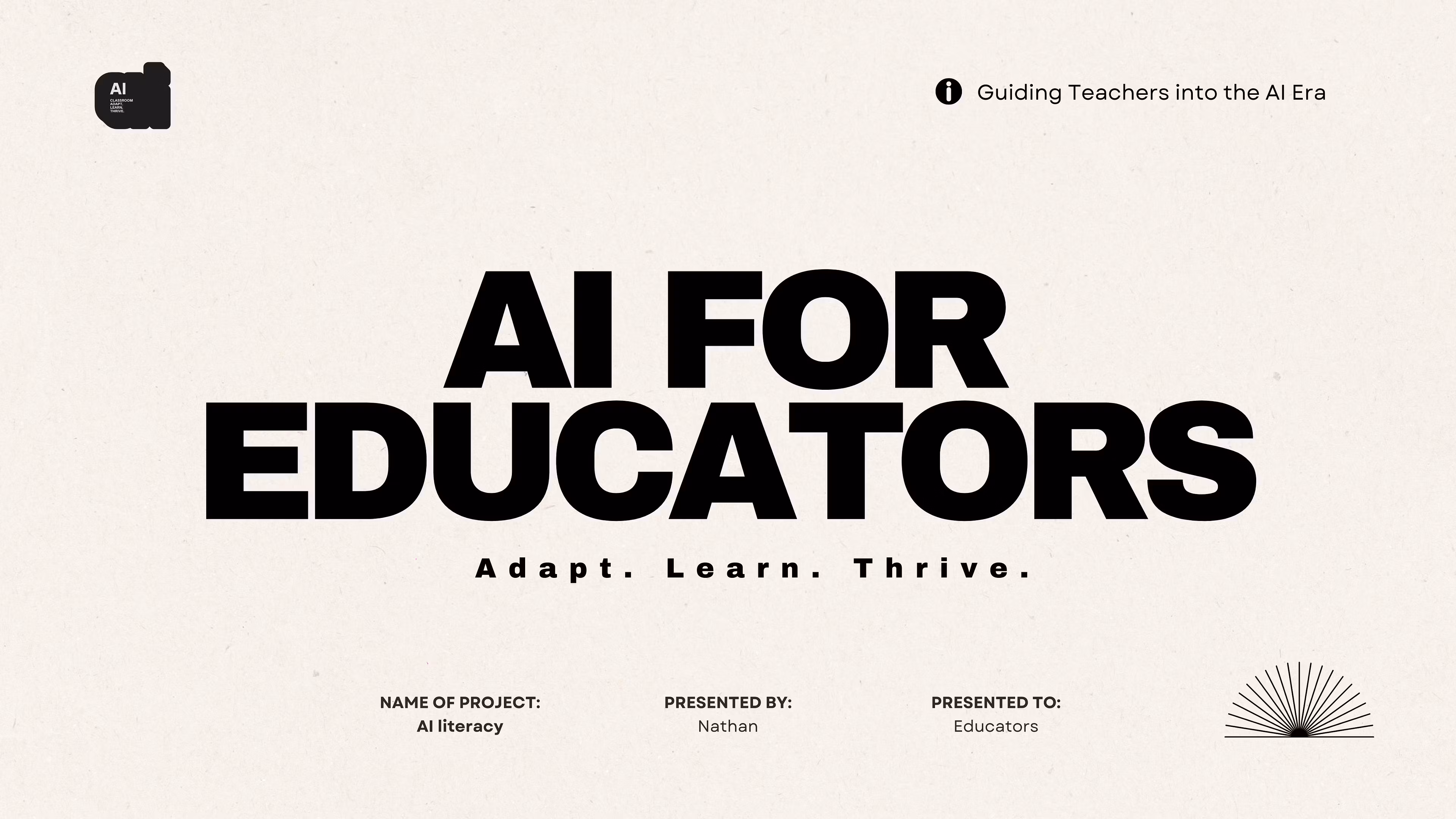 AI for Educators