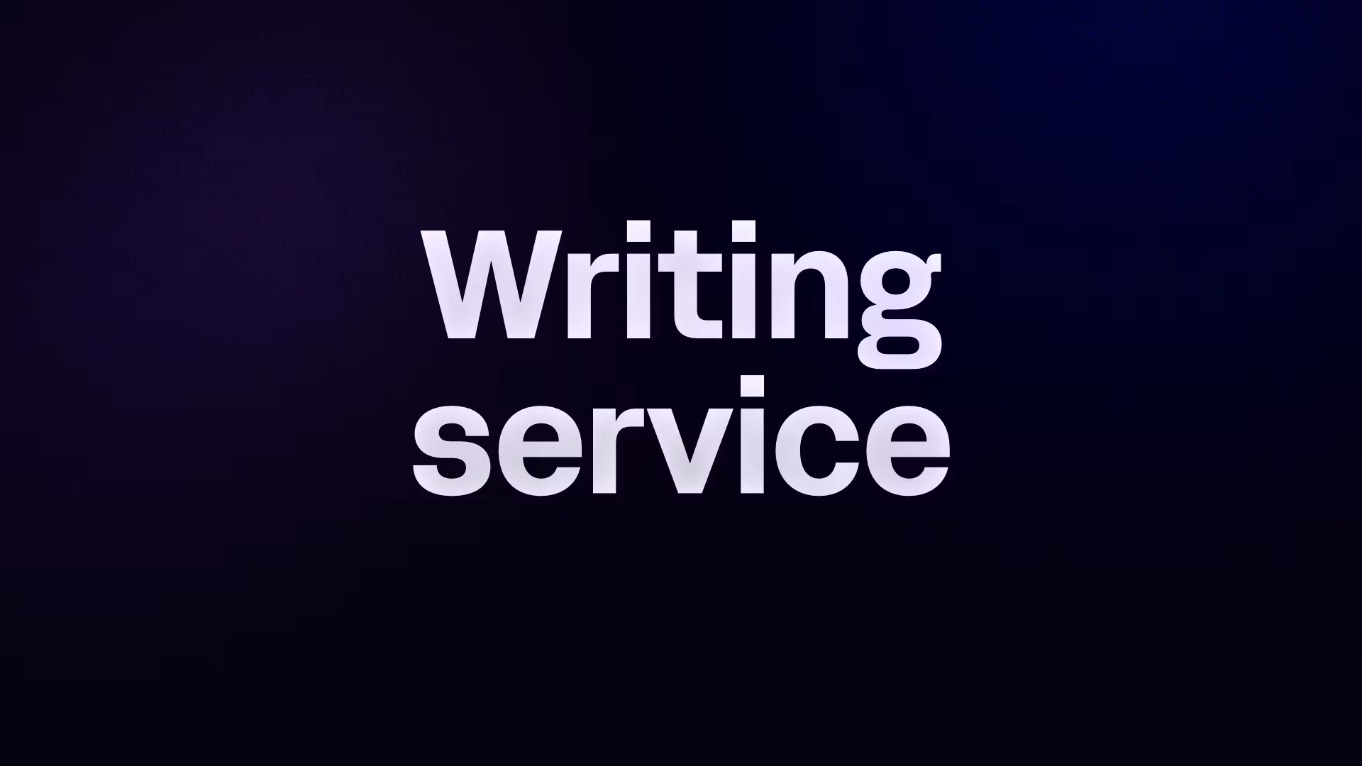 Writing service