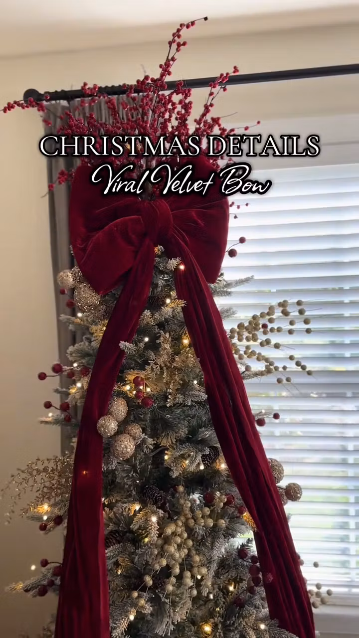 Giant Red Christmas Tree Toppe