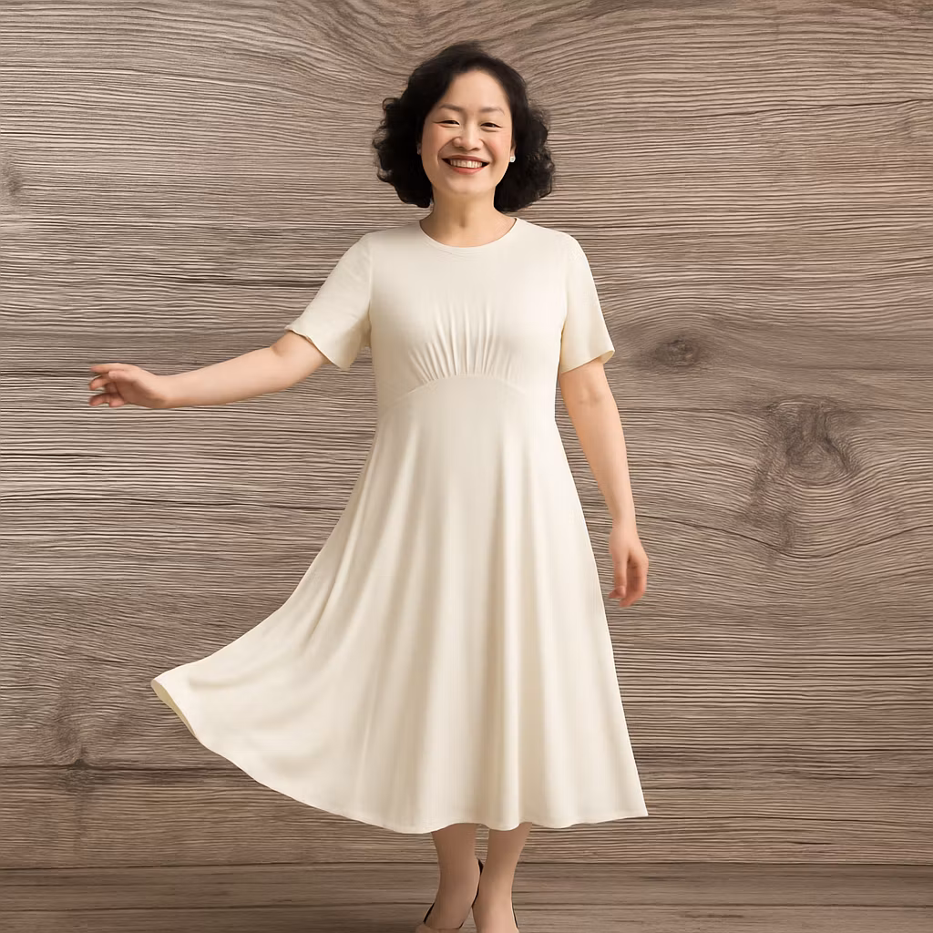 White Angel Sleeve Split Hem Midi Dress