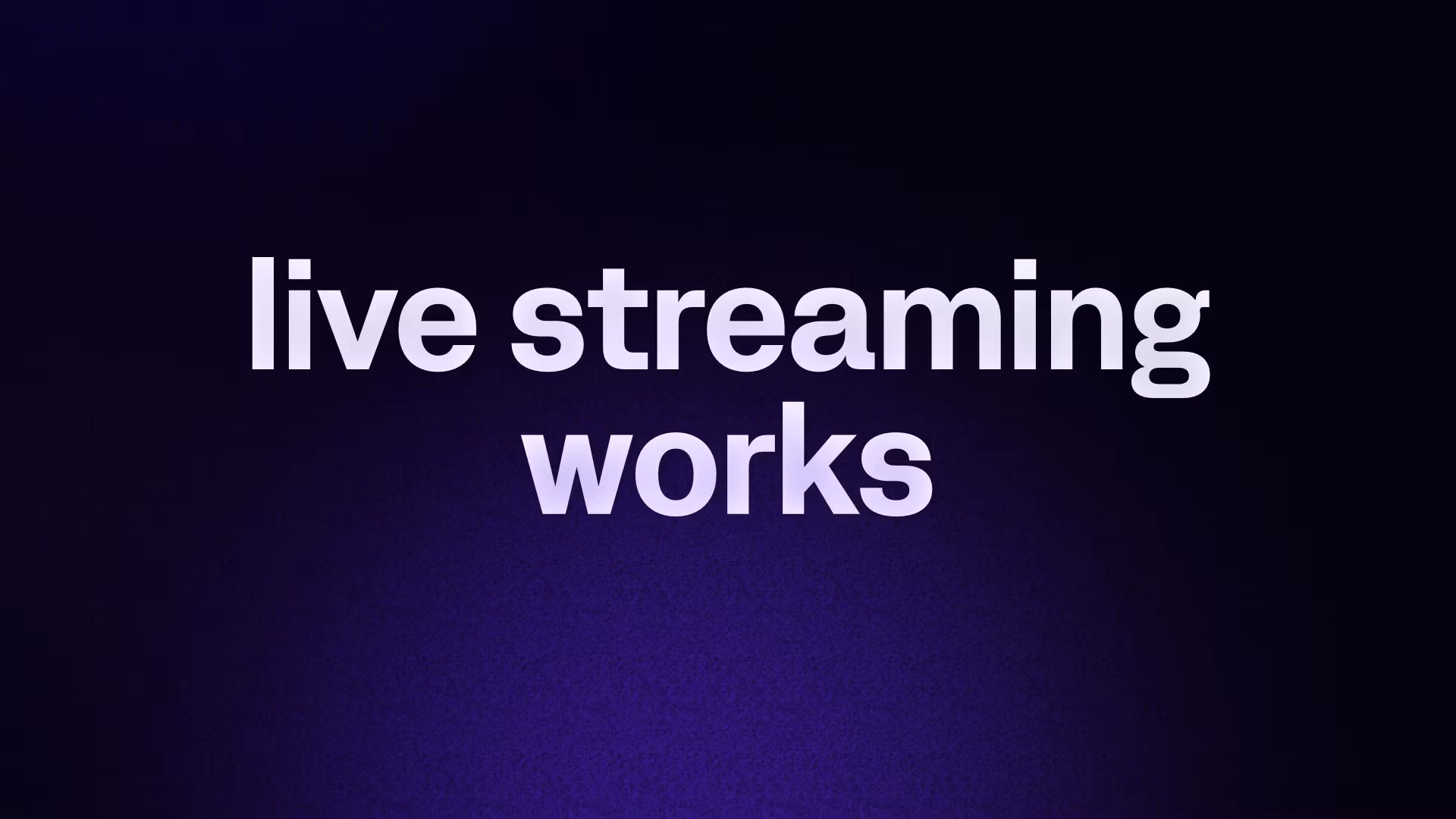 live streaming works 