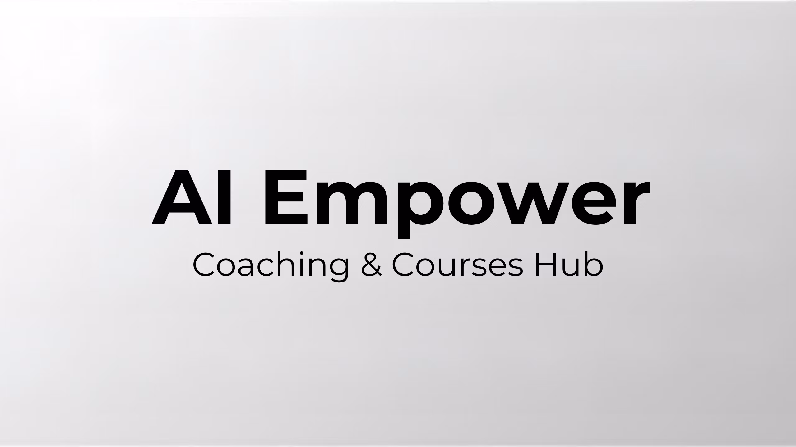 AI Empower: Coaching & Courses Hub