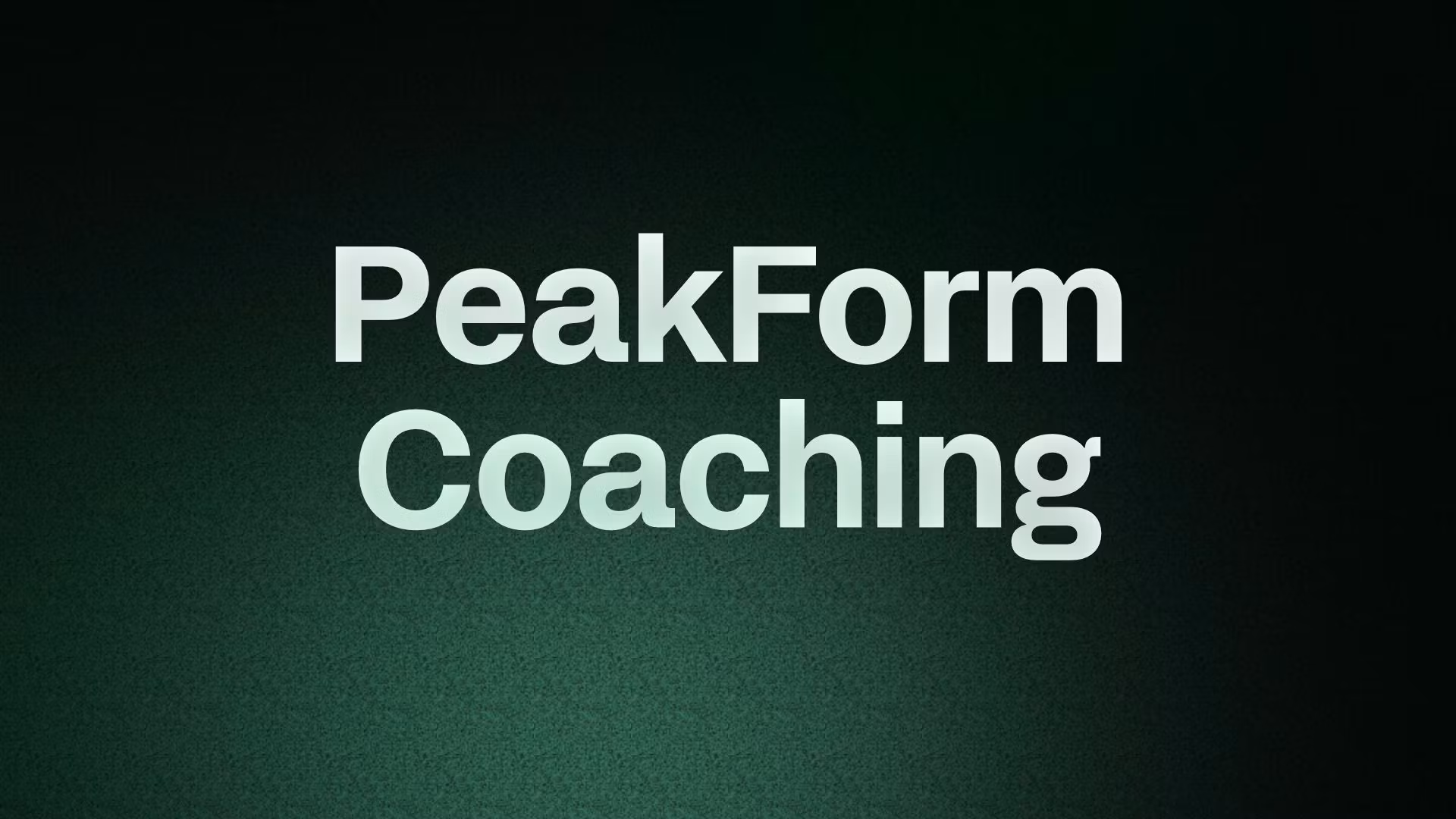 PeakForm Coaching