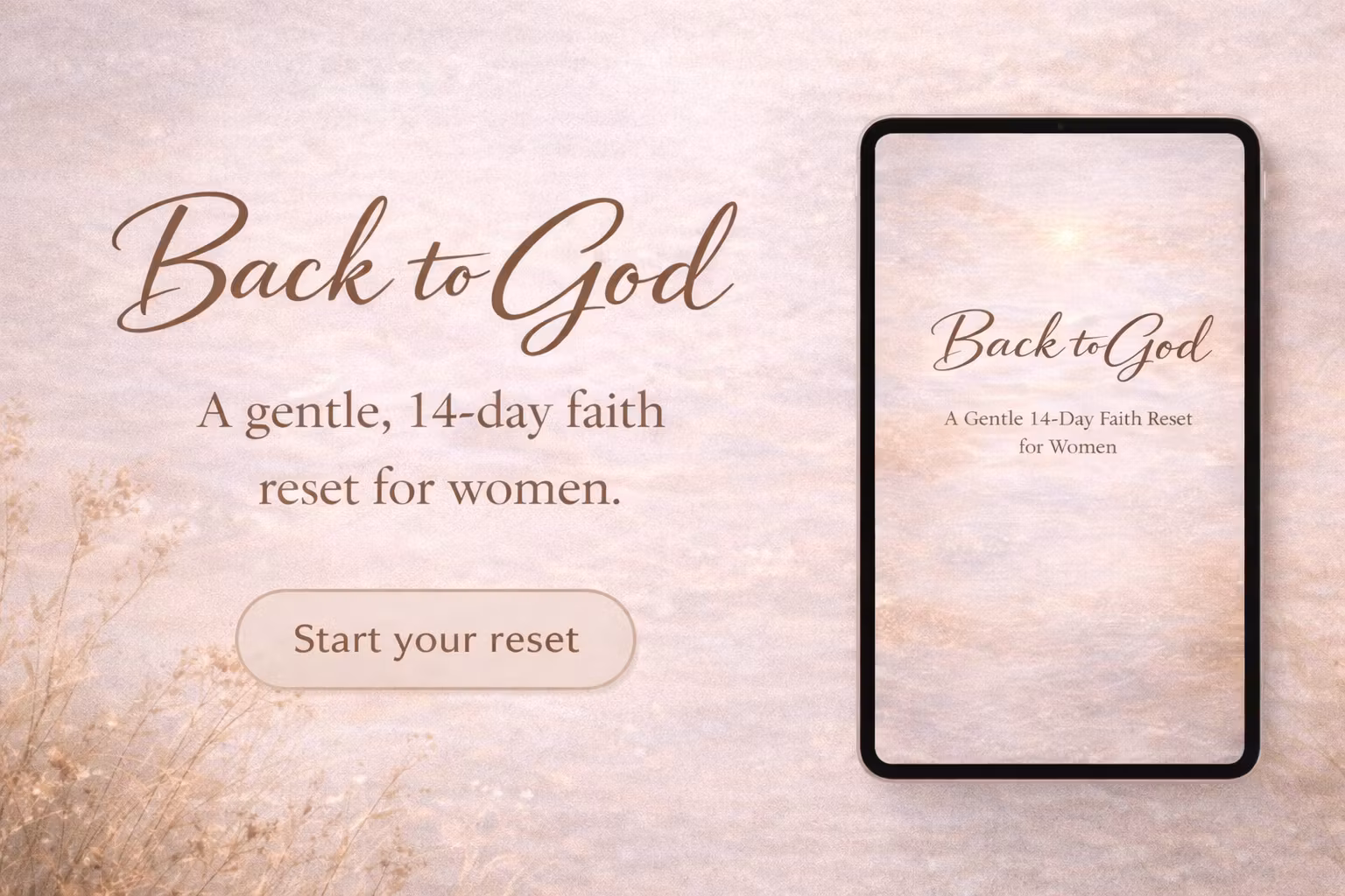 BACK TO GOD 14-DAY FAITH RESET FOR WOMEN