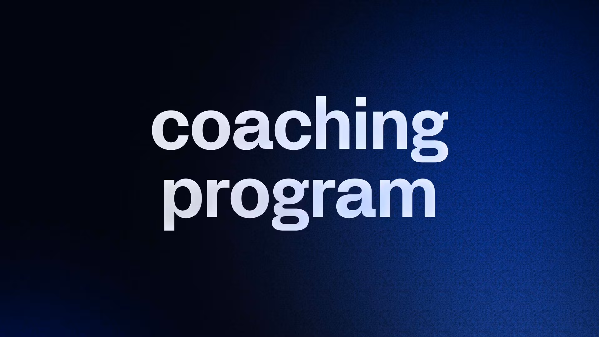 coaching program 