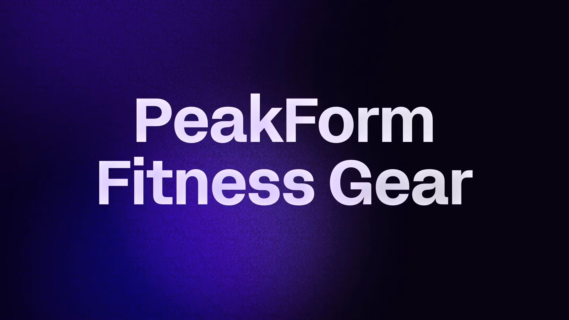 PeakForm Fitness Gear